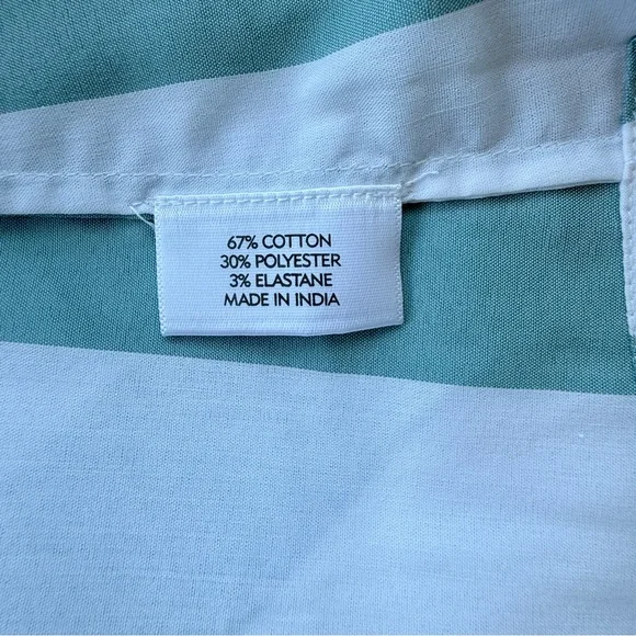 Atlantic-Pacific x LAKE Marni Caftan Azure Stripe Turquoise Cabana Small NWOT - Picture 7 of 7